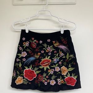 Embroidered Forever 21 skirt